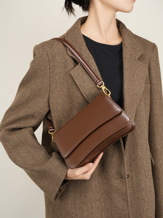 Leather Square Handbag