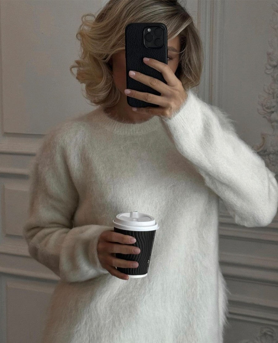 Women's Faux Mink Pullover – Soft & Relaxed Fit