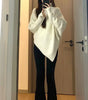 Elegant High-Neck Batwing Sleeve Sweater – Soft, Cozy & Modern
