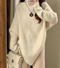 Elegant High-Neck Batwing Sleeve Sweater – Soft, Cozy & Modern