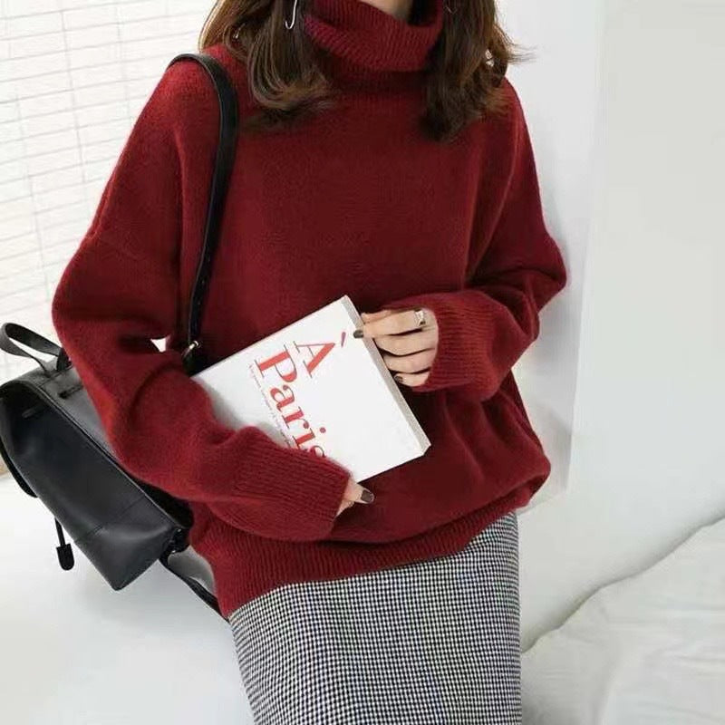 Oversized Ribbed Knit Pullover
