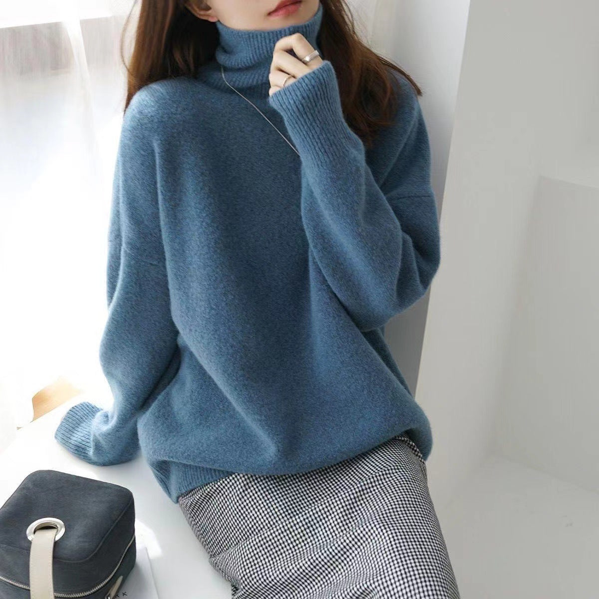 Oversized Ribbed Knit Pullover