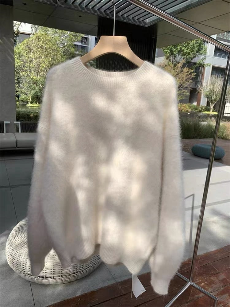 Women’s Winter Plush Cashmere Sweater – Thick, Soft & Relaxed Fit Knit