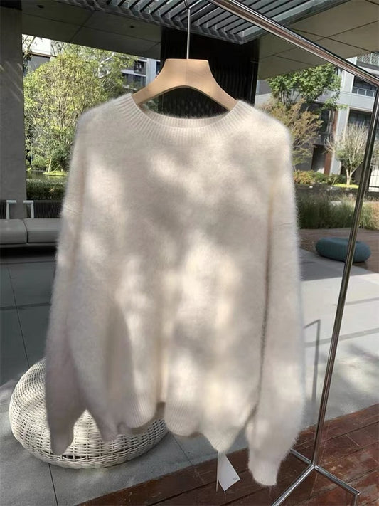 Women’s Winter Plush Cashmere Sweater – Thick, Soft & Relaxed Fit Knit
