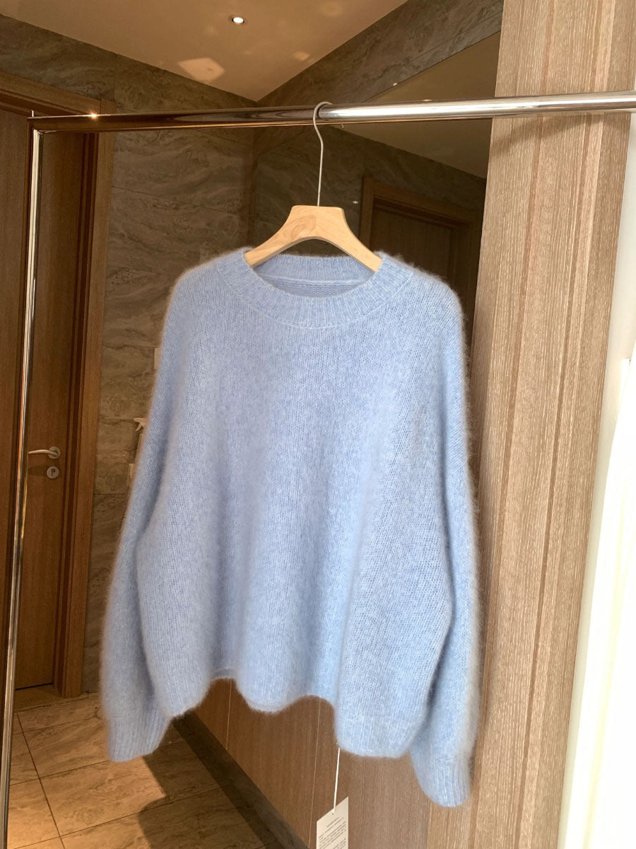 Women’s Winter Plush Cashmere Sweater – Thick, Soft & Relaxed Fit Knit