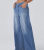 Casual Mid-Rise Denim Multi-Pocket Stretchy Jeans