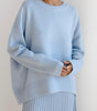 Cozy Round-Neck Loose Knit Sweater – Soft