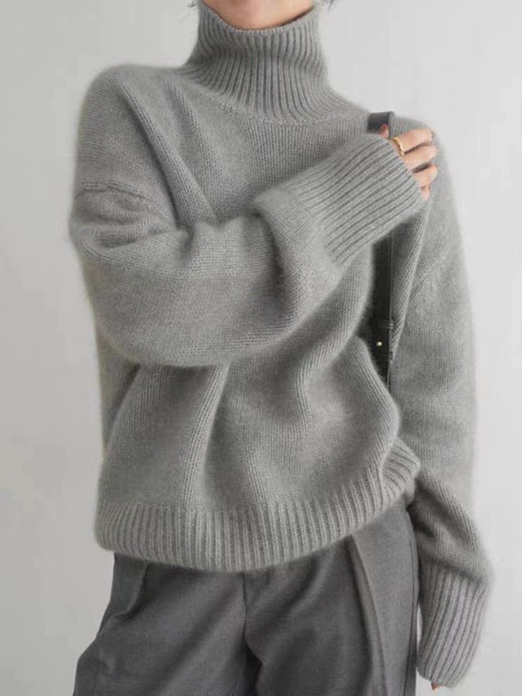 Oversized Ribbed Knit Pullover