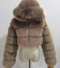 luffy Faux Fur Cropped Hooded Jacket – Soft, Warm & Stylish