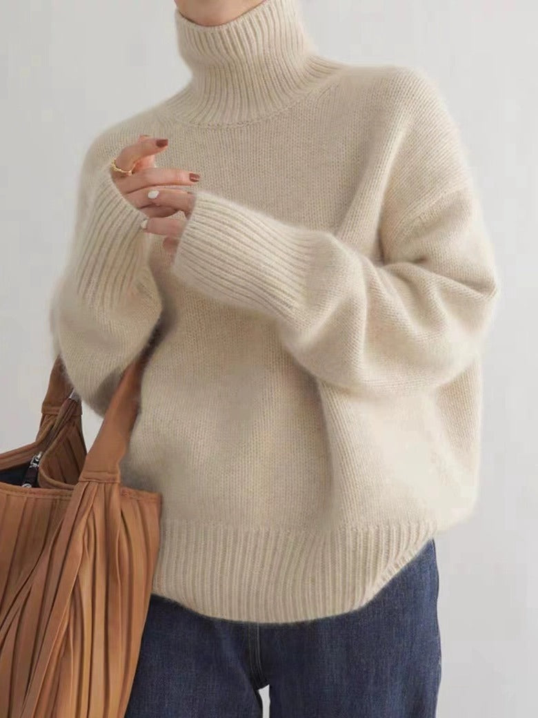 Oversized Ribbed Knit Pullover